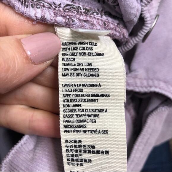 We The Free Sun Chaser Button Fly High Waist Lavender Cords 26 - Picture 10 of 11